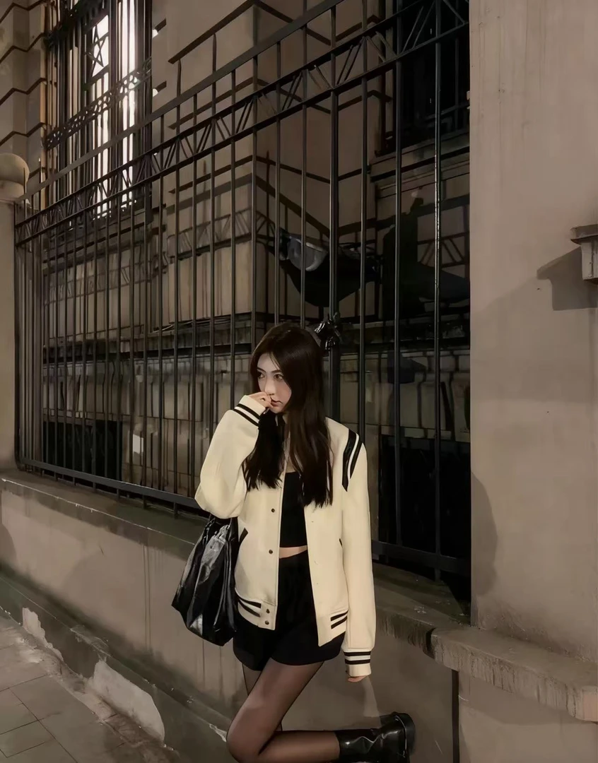 韩国高定风格棒球服潮牌宽松情侣飞行送礼夹克短外套羊毛呢秋冬