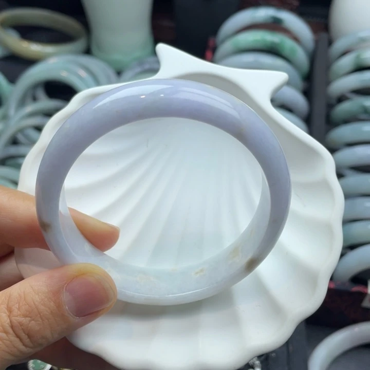 翡翠未镶嵌手镯翡翠手镯58.7圈口福利有纹