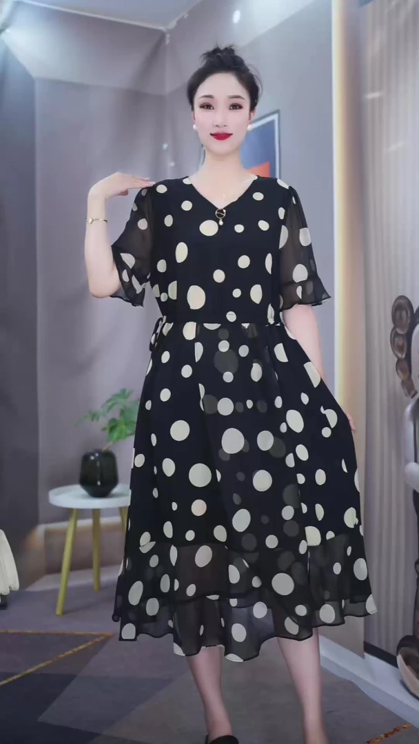 【上新定制】H.G651-JJ8新款减龄百搭连衣裙