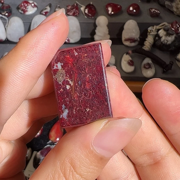 天然辰砂原矿无事牌18