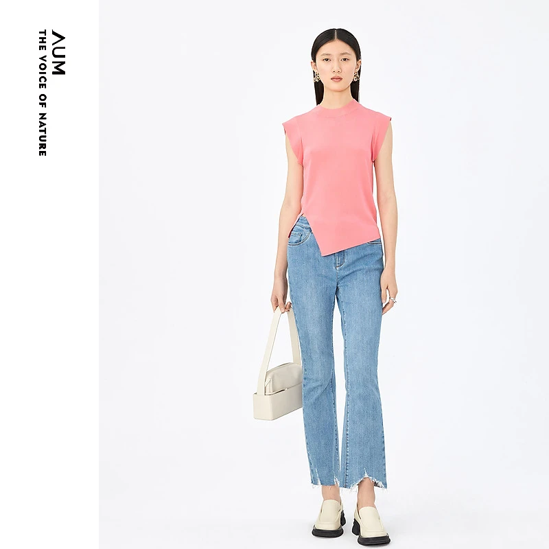 【晨晨甄选】AUM/噢姆休闲女士牛仔裤M1DE28135