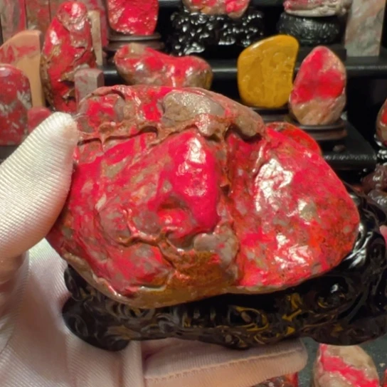 可***好昌化鸡血石原石精品摆件