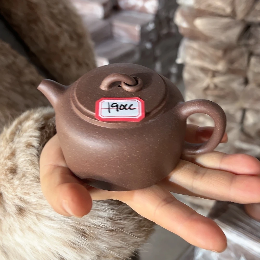 紫砂茶壶黄龙山原矿紫降坡190