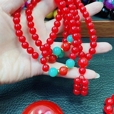 玛瑙未镶嵌手饰鸽血红8