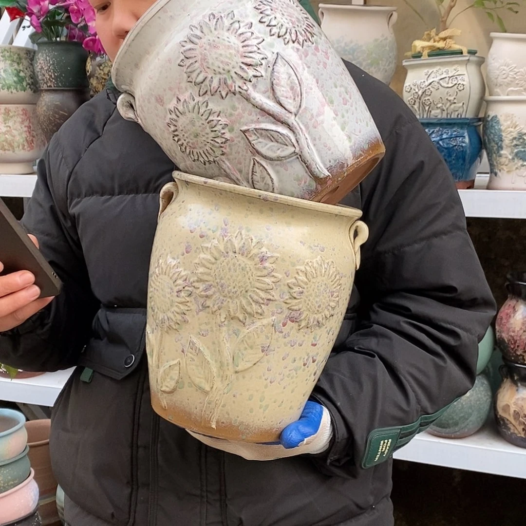 紫砂花盆口20高25福利