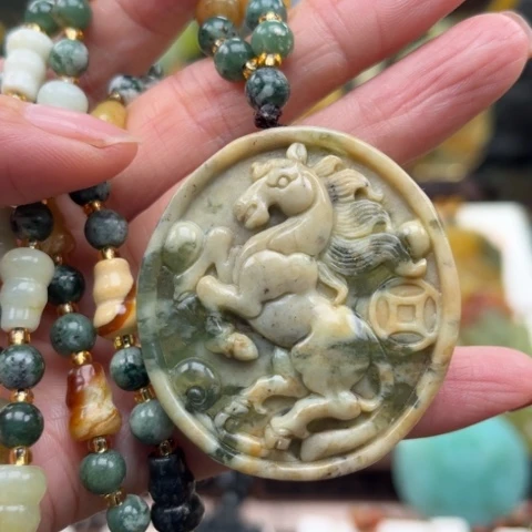 岫玉未镶嵌挂件挂件