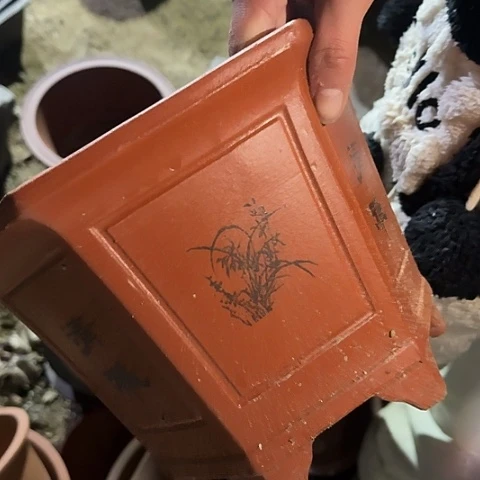 紫砂宜兴紫砂清雅红六方26