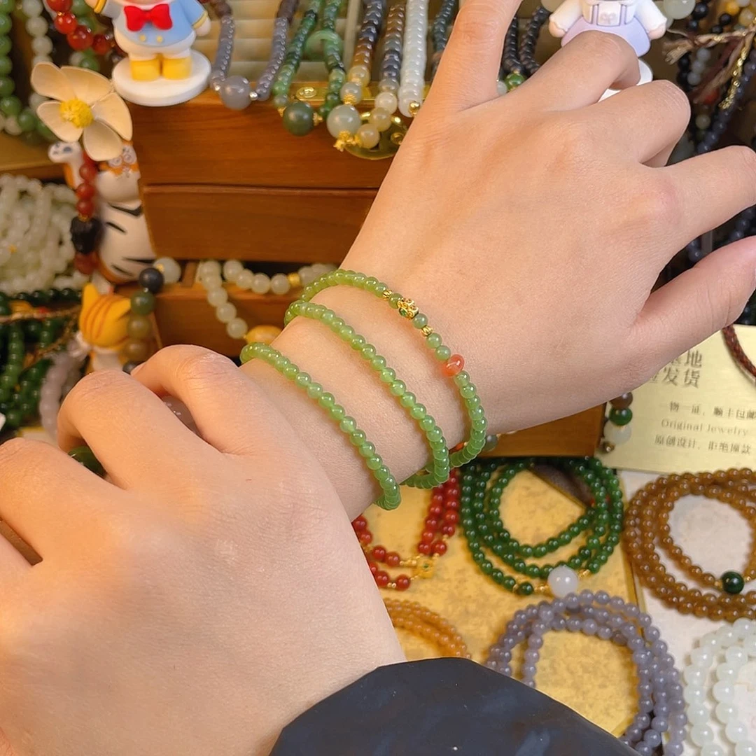 和田玉多圈手串未镶嵌