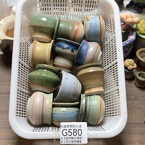 紫砂花盆580微瑕品口径3到4左右