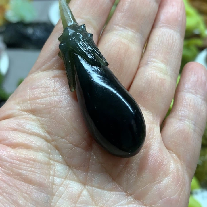 蛇纹石玉手把件未镶嵌玄*