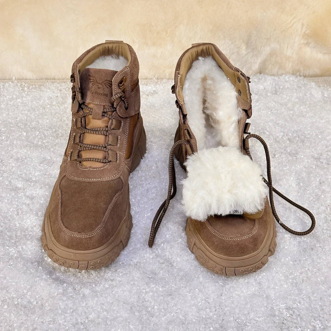 清仓断码）羊皮毛一体全羊毛冬季雪地靴抗寒靴