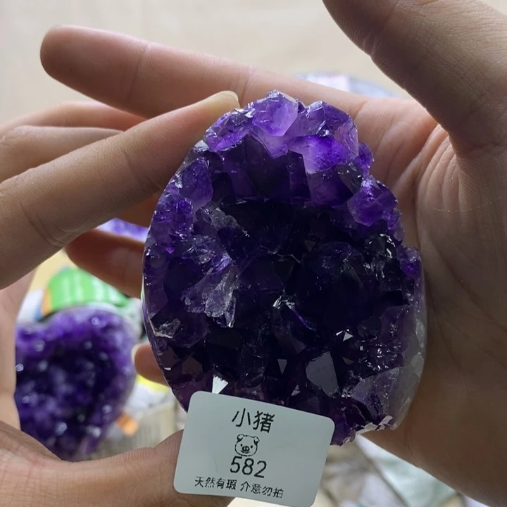 银S925镶嵌紫晶珠宝半成品