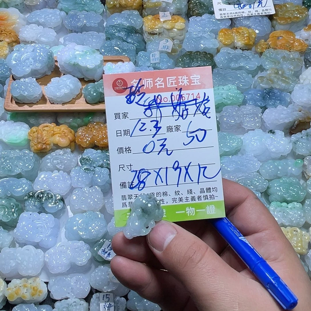 玲***控翡翠未镶嵌颈饰天然