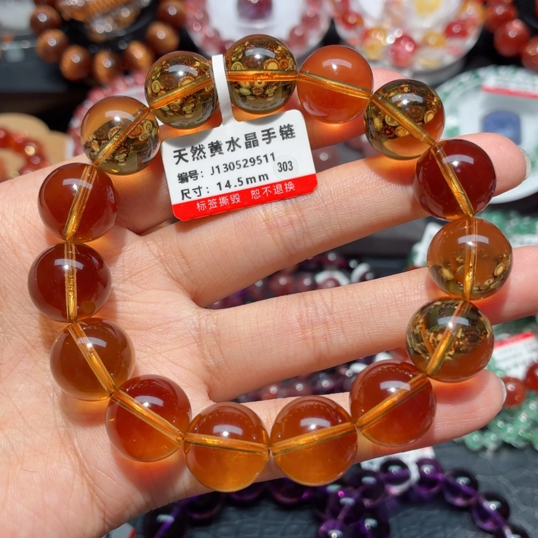 水晶手链未镶嵌黄水晶手链