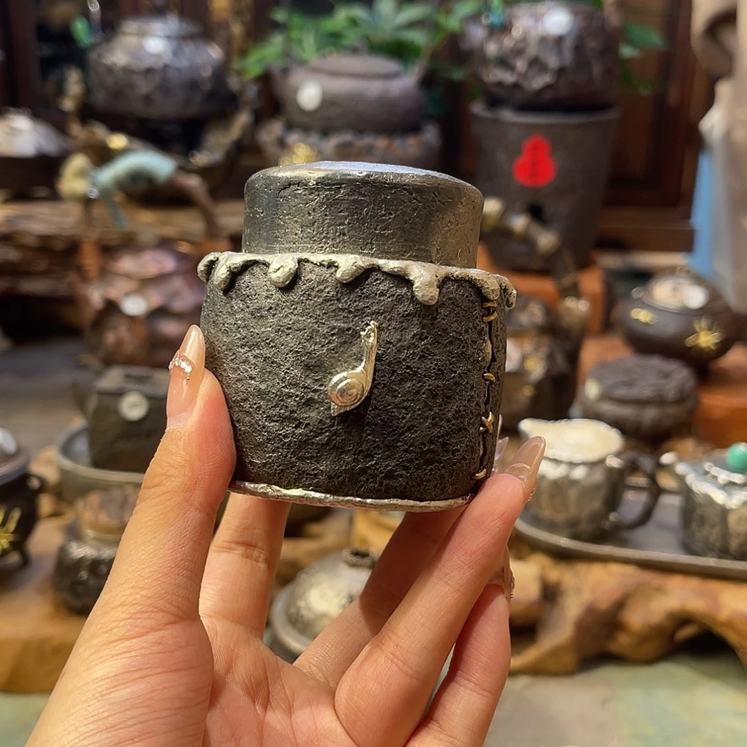 紫砂手工制作锡壶承【****】