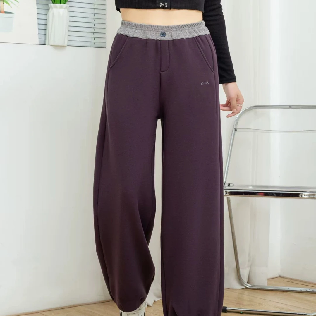 5845-1#新款女装加绒裤子