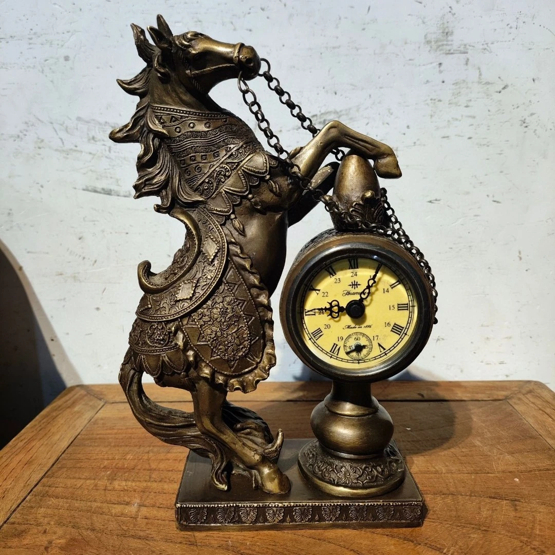 黄铜材质马到成功钟，直播间一物一拍