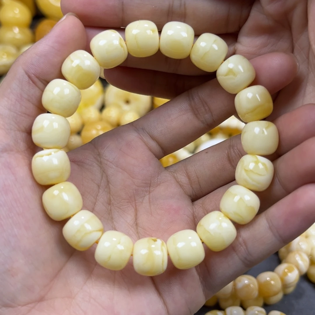 琥珀未镶嵌手串同料老邢手串12mm