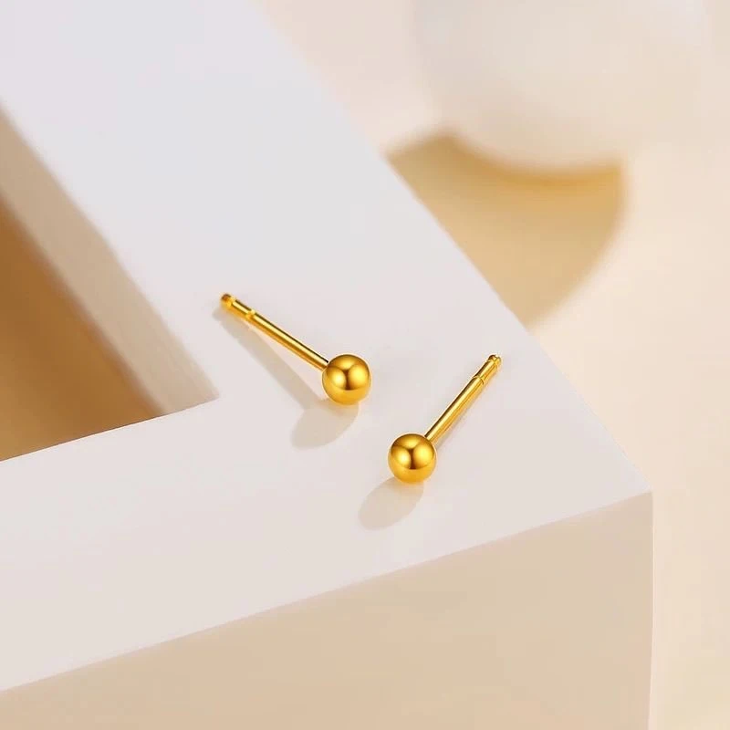 【粉丝专享】高定2025新款豆豆耳钉5mm一对装