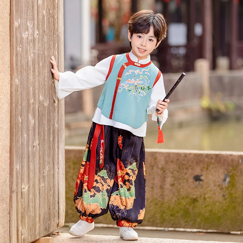 2025年春季2025春季男中国风汉服春秋古装男童