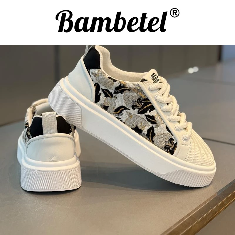 Bambetel男鞋夏季新款潮流时尚纯色韩版百搭轻便透气软底运动板鞋