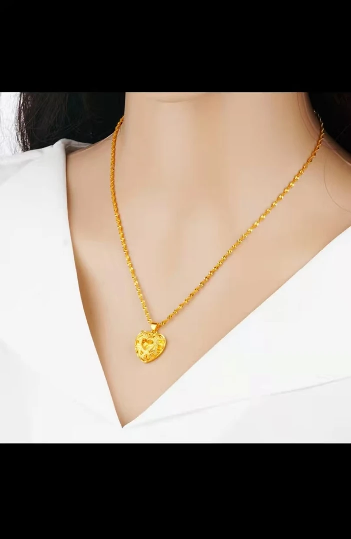 合金项链 抖音好物（桃心项链）轻奢百搭休闲时尚饰品