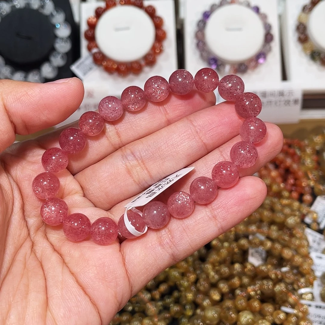 手链未镶嵌水晶水蜜桃星空草莓晶9.2mm