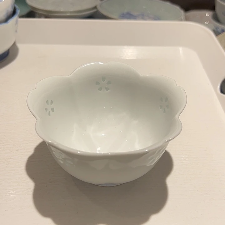 小***歪瓷樱花玲珑小碗一个超美
