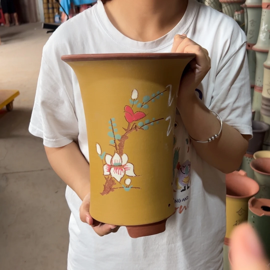 宜兴川阁紫砂花盆单个