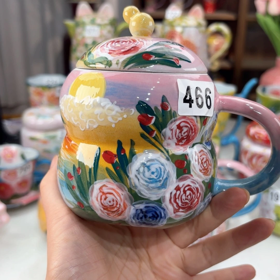 景德镇手绘高温釉下彩陶瓷茶具