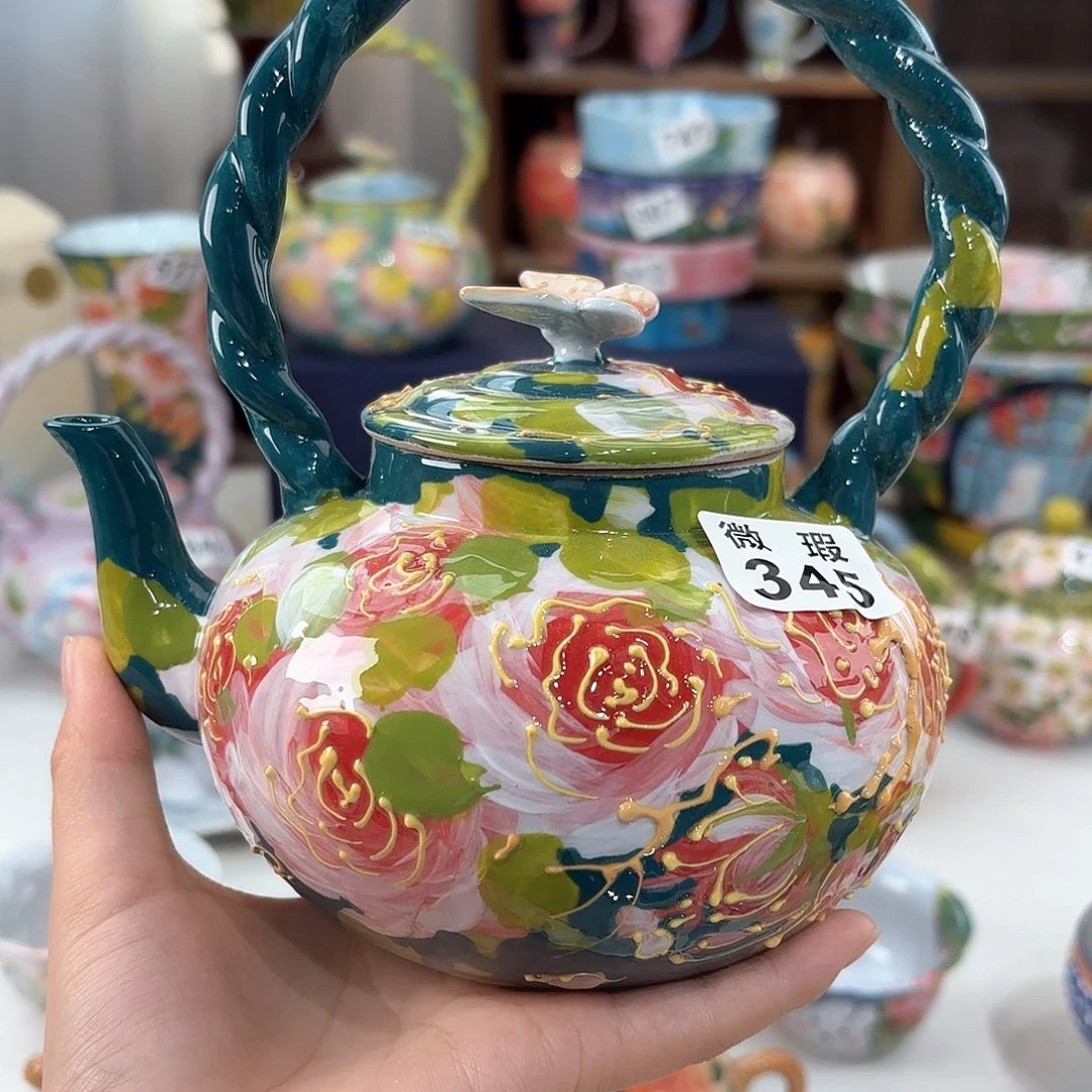 景德镇手绘高温釉下彩陶瓷茶具
