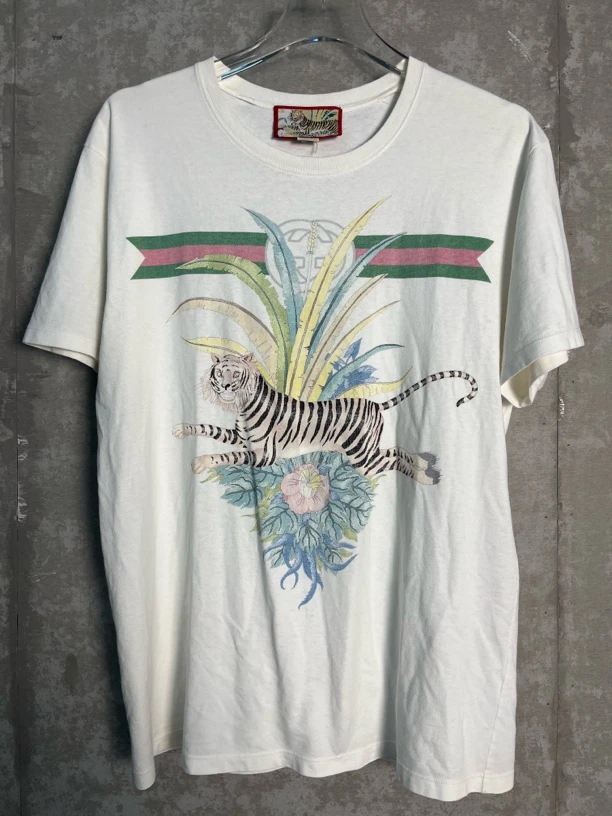 未使用 GUCCI/古驰 S*1/Gucci古驰老虎印花短袖/08172/JP