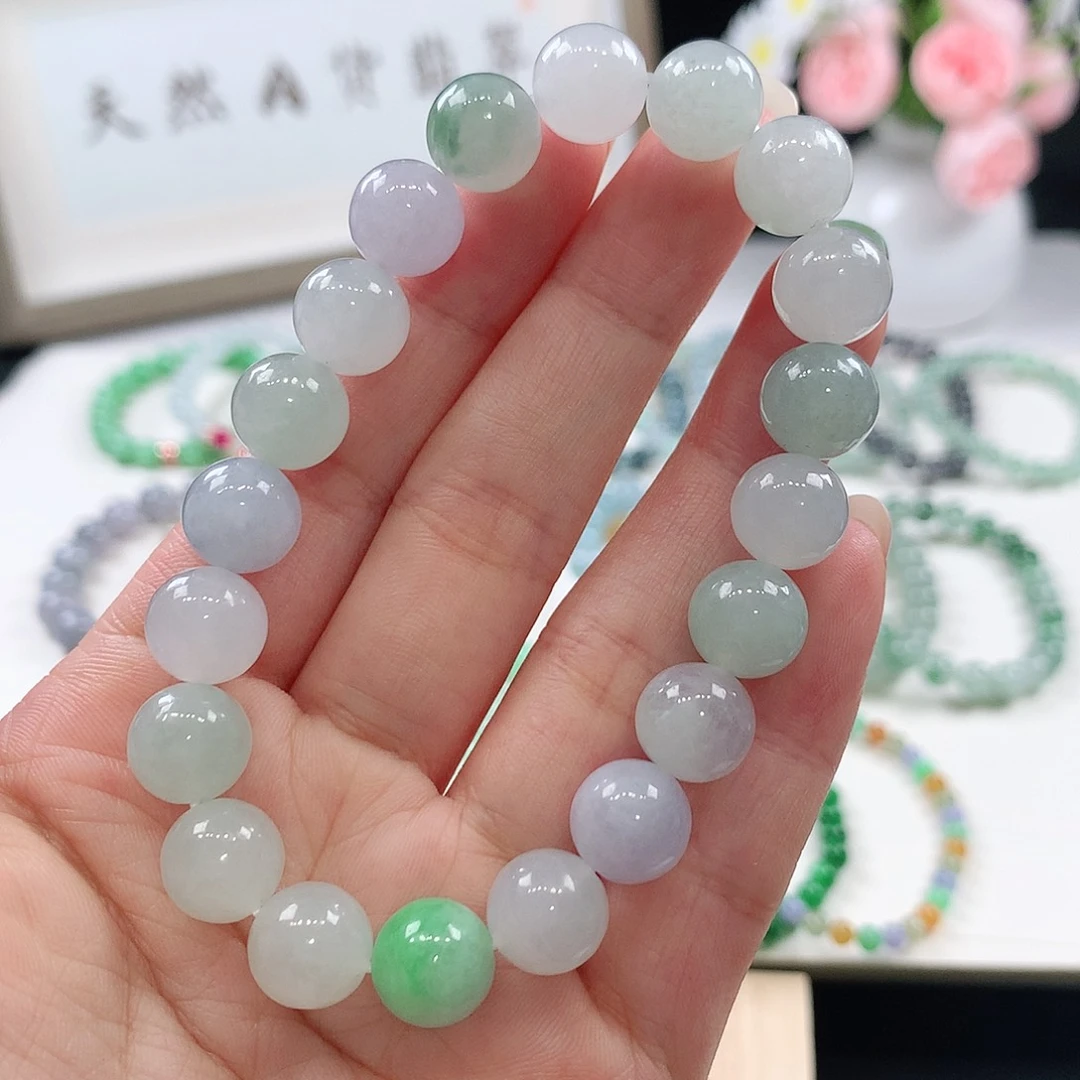 翡翠未镶嵌手链手链10mm