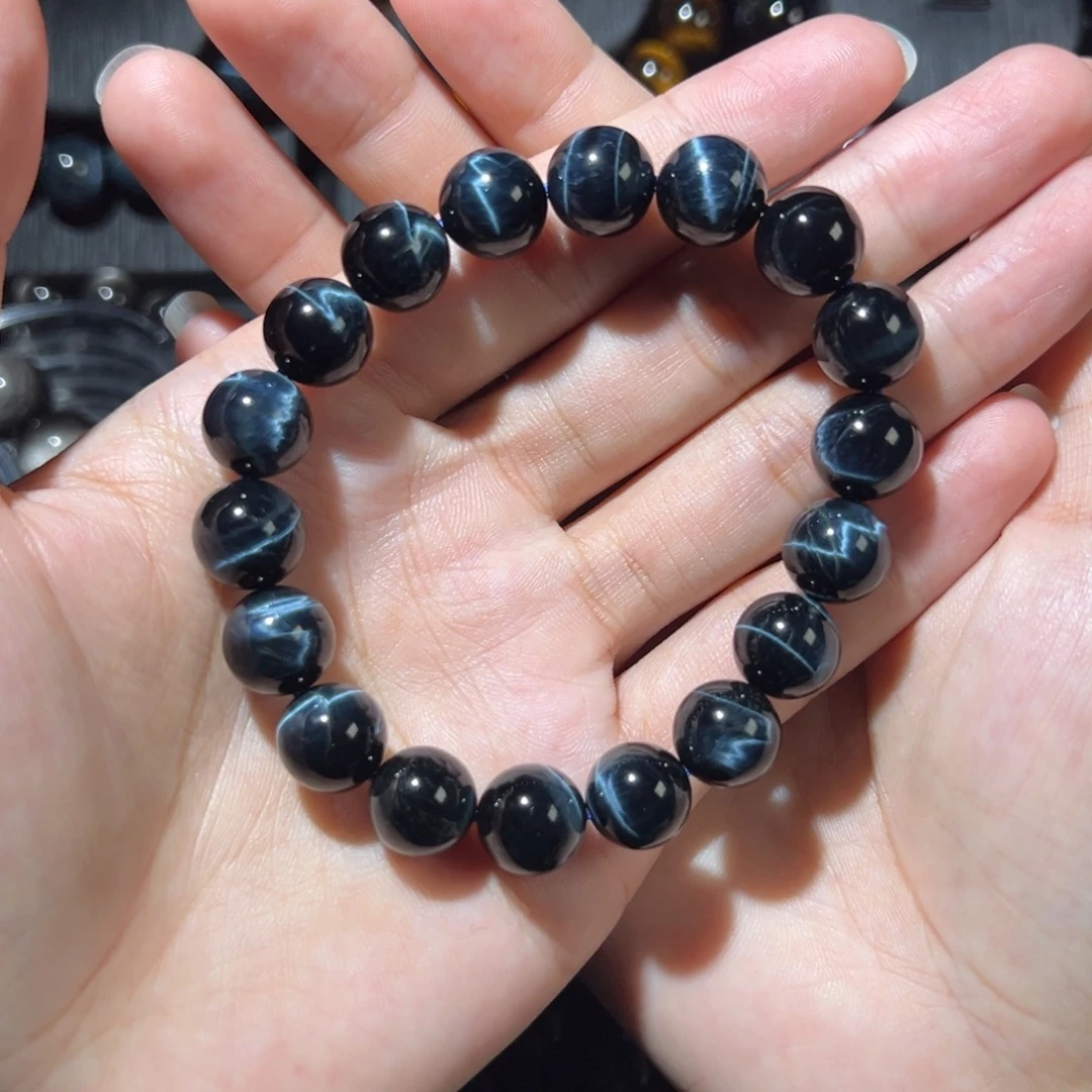 木变石手链未镶嵌不*盈蓝虎眼11.5咪
