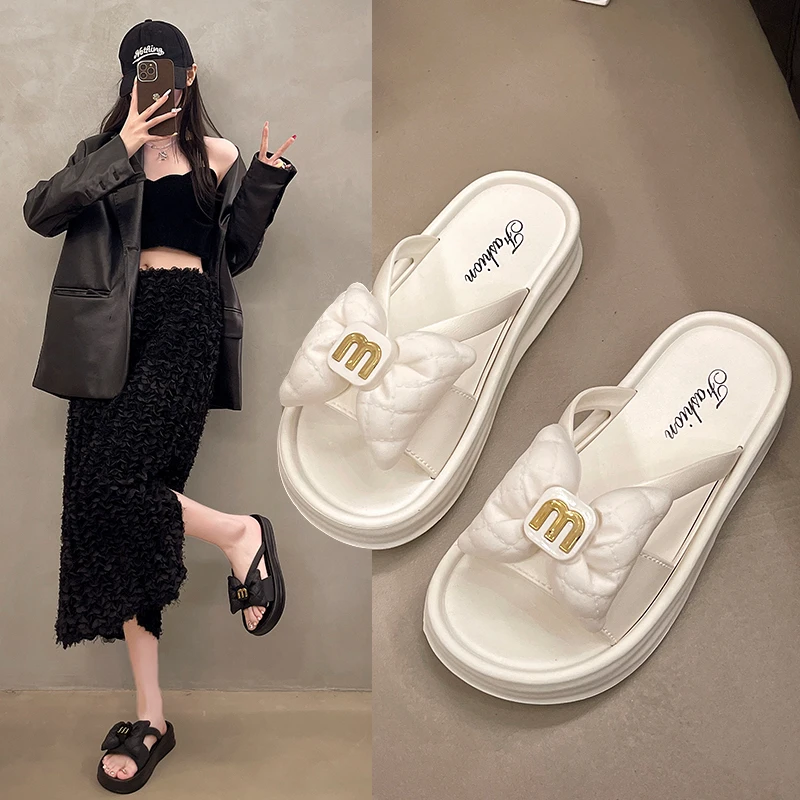 夏季软底一字拖厚底防滑拖鞋外穿网红平底一字凉拖鞋女