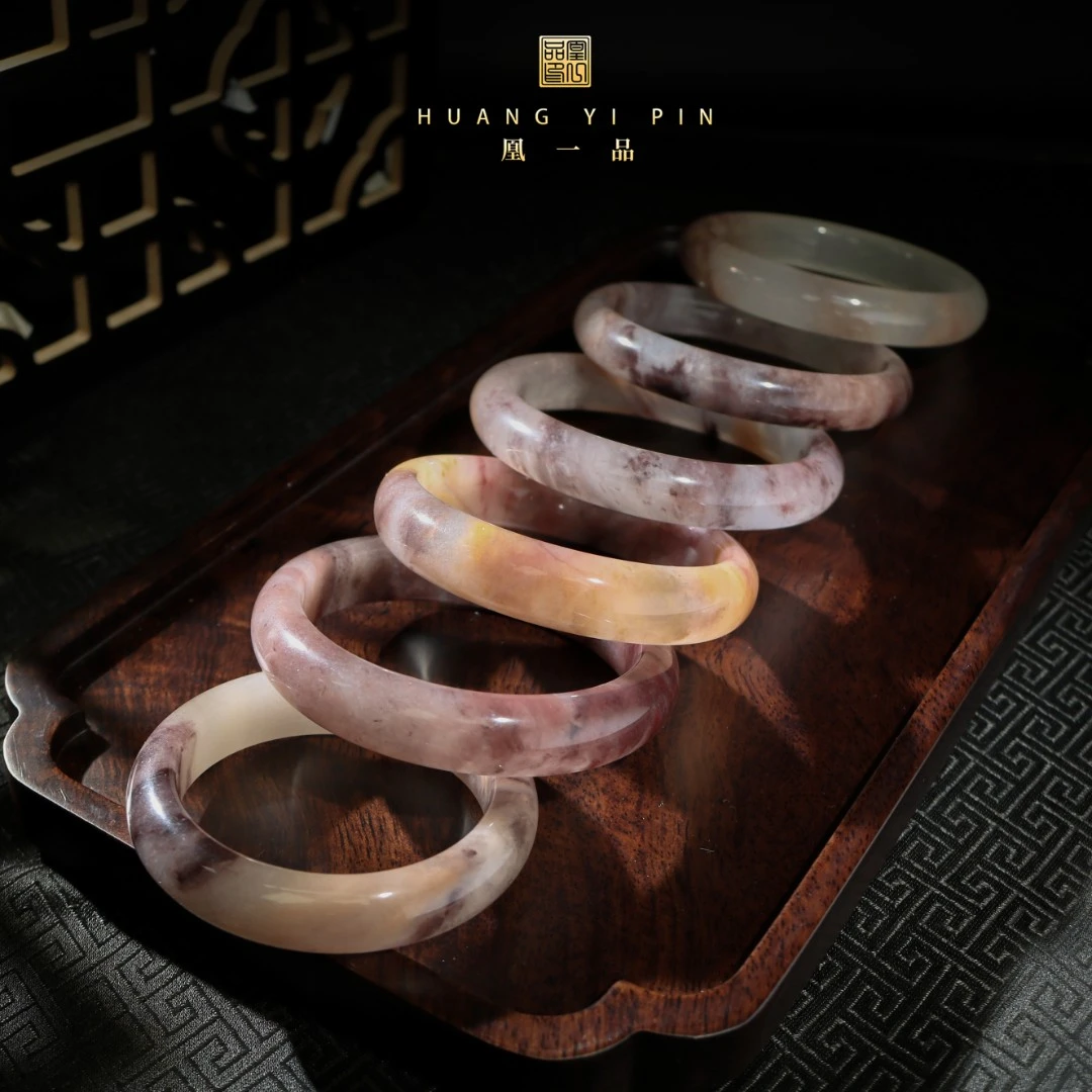 凰一品 紫罗兰金丝玉宽版手镯发一