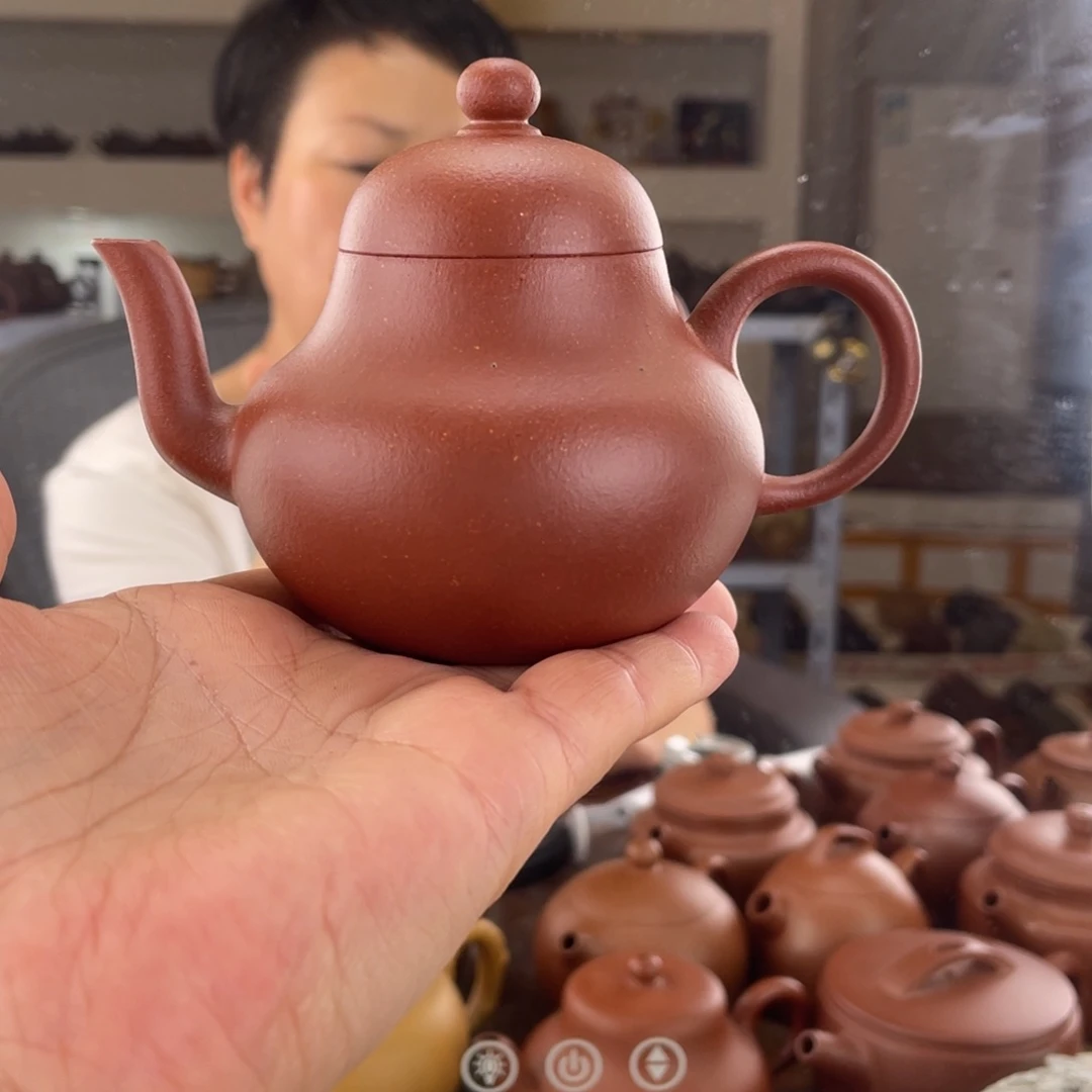 茶壶紫砂挑纯红降坡全手工思婷150cc
