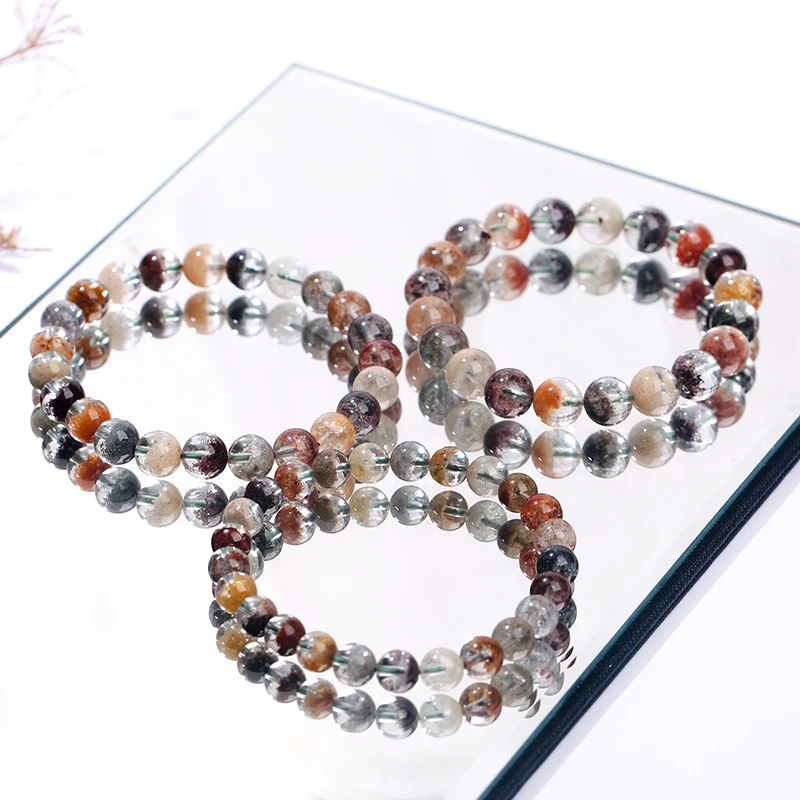 【圆圆晶选】天然巴西四季幽灵聚宝盆手链S01-尺寸可选-多样性发一