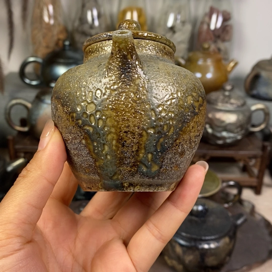 浅***笑建水紫陶柴烧茶壶