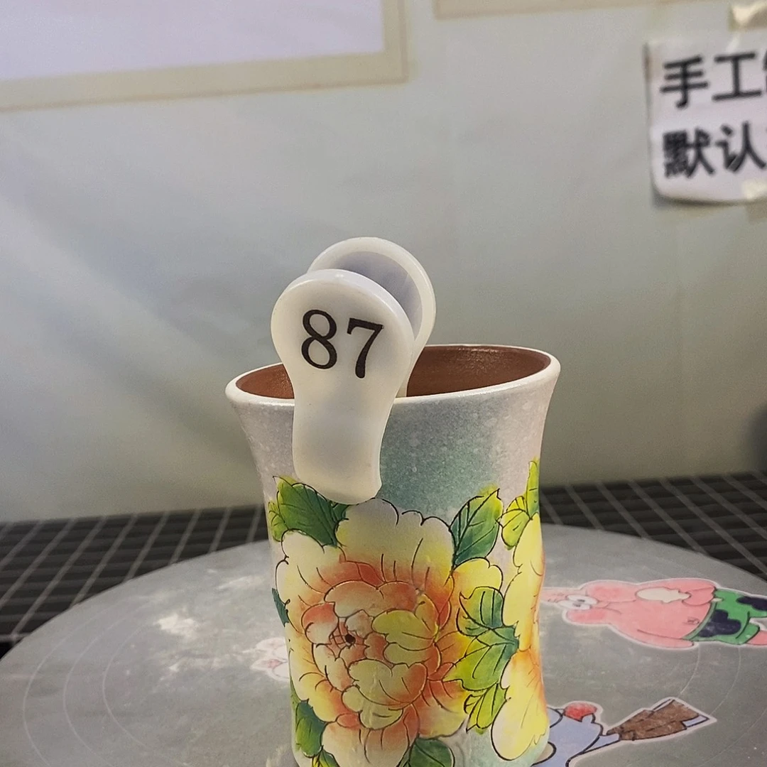 紫砂花盆红陶手绘花盆