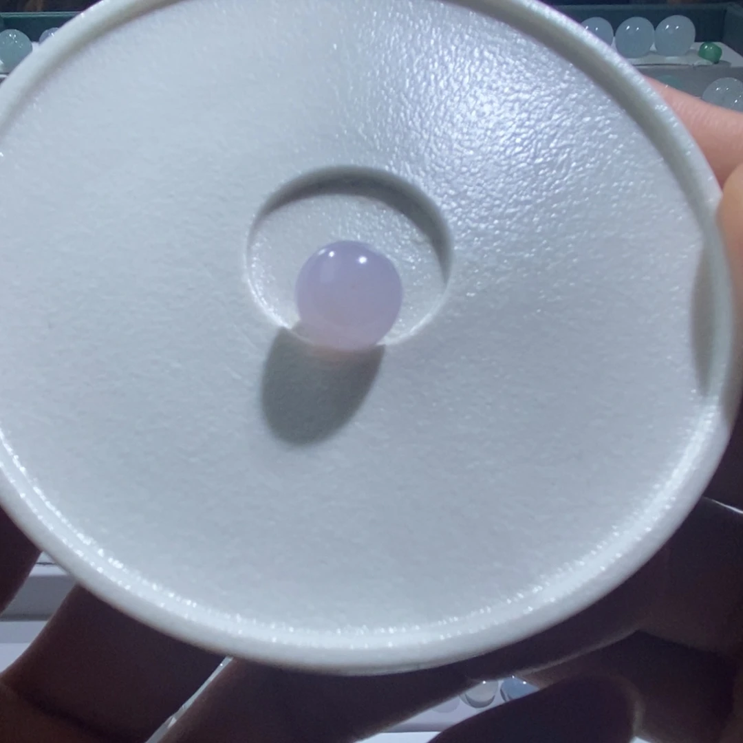 翡翠散珠翡翠粉圆珠 卡10.3