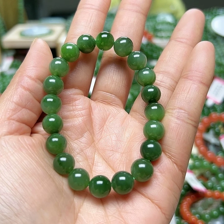 和田玉（碧玉）手链未镶嵌