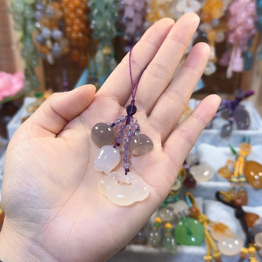 玛瑙/玉髓挂件福利款通货料子不挑随机发带有包容点未镶嵌