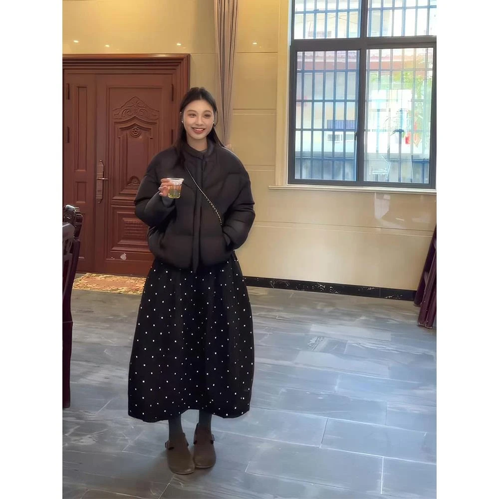 【下单发货模特原版】羽绒服外套女2025冬季新款显瘦面包服保暖