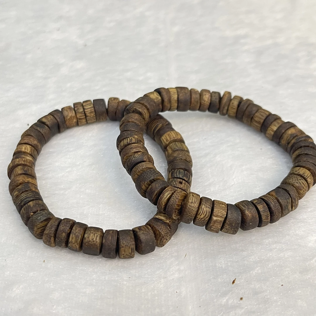 奇楠沉香手串单圈算盘珠6克+ 多样性发一