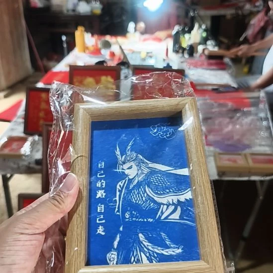 有机玻璃手工拓印好寓意摆件