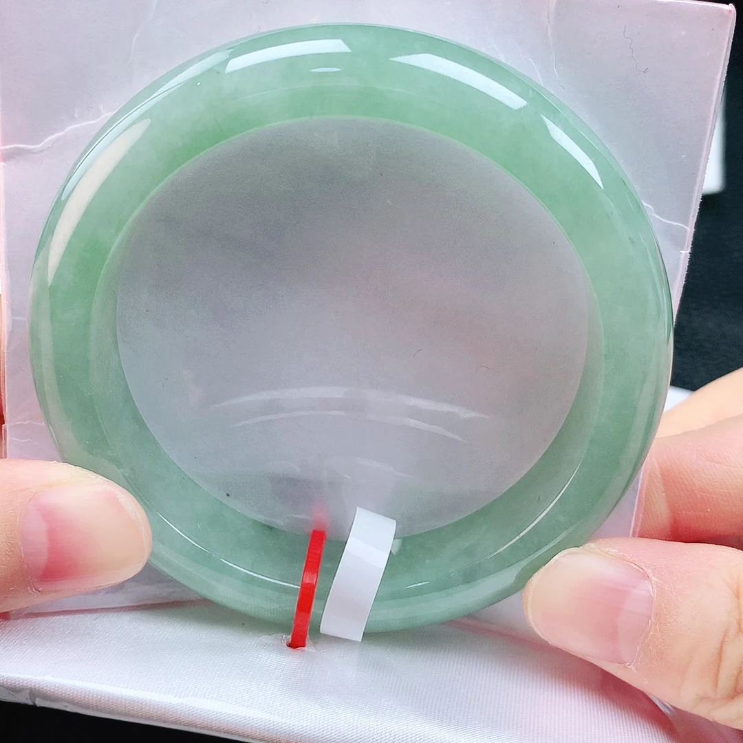 未镶嵌手镯翡翠56+冰绿