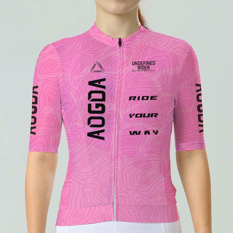 AOGDA新款夏季男女款短袖自行车骑行服速干修身竞技版