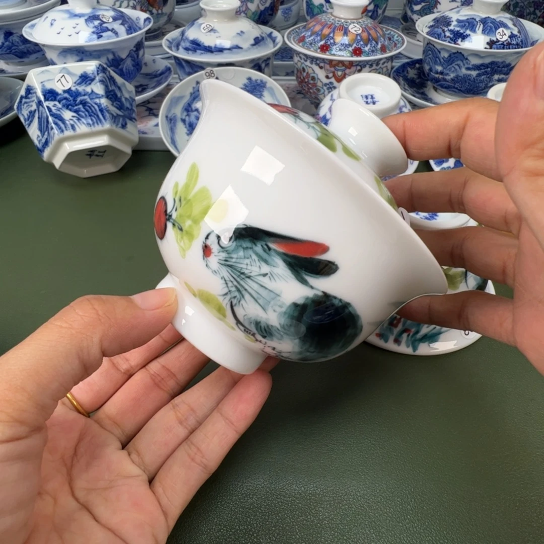 景德镇纯手工纯手绘茶具木木79