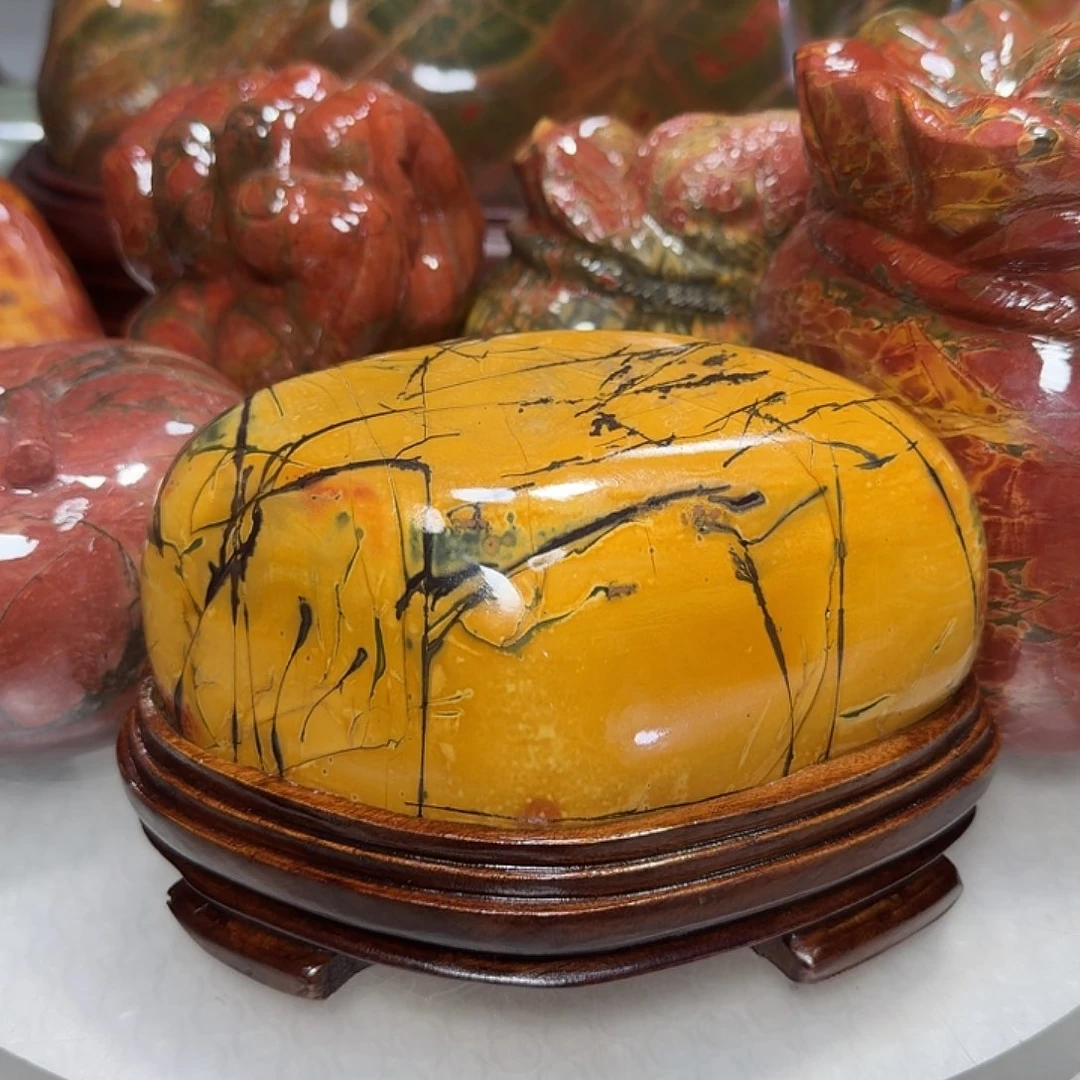 石材乳源彩石家摆件